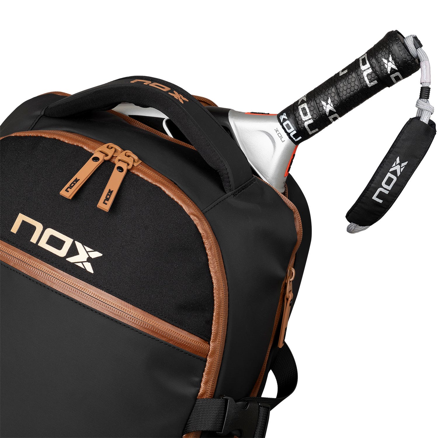 MOCHILA NOX LUXURY OPEN SERIES NEGRO MARRÓN