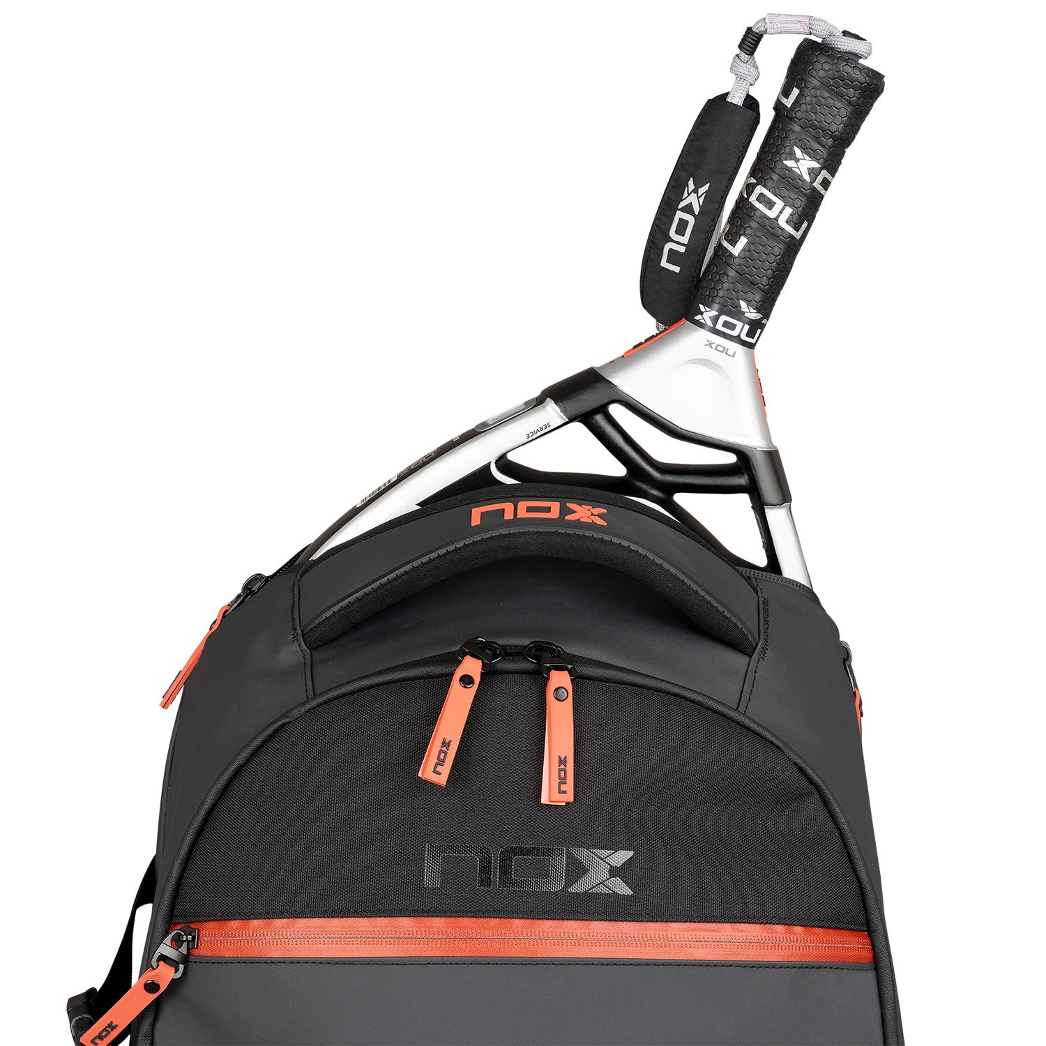 MOCHILA NOX LUXURY OPEN SERIES NEGRO ROJO
