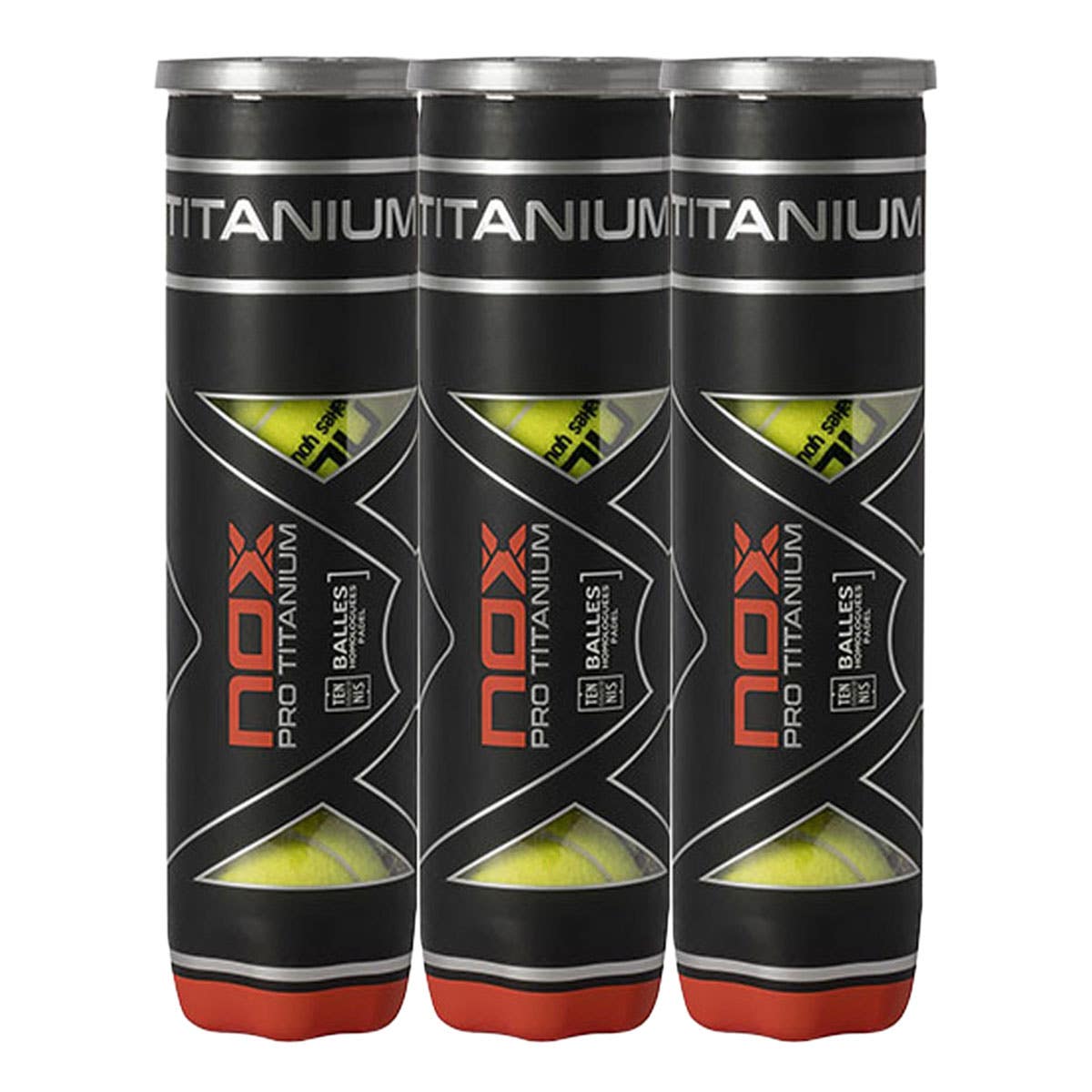 TRIPACK DE BOTES DE 4 BOLAS NOX PRO TITANIUM