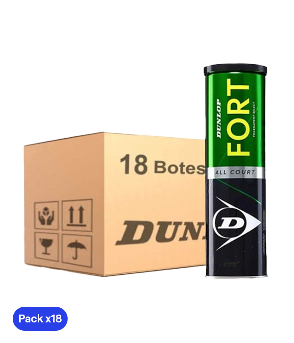 Cajón Pelotas Dunlop Fort All Court (x4) (Pack x18)