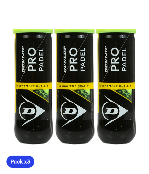 Pelotas Dunlop Pro Padel (Pack x3)