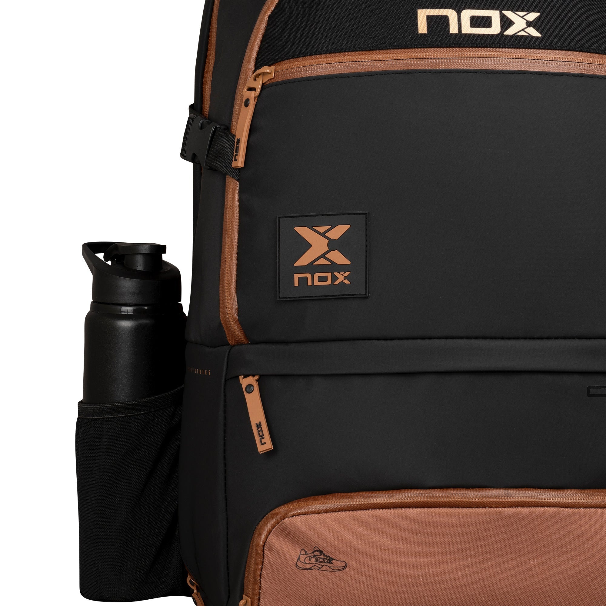 Mochila LUXURY OPEN SERIES negro/marrón - NOX2024Mochilas